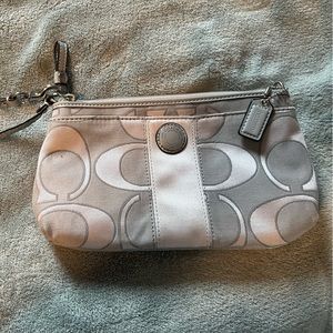 Gray Coach Wristlet